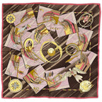Hermes Carre 90 Face Au Large Scarf Offshore Silk Pink Multicolor