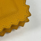 Fendi Coin Case Raviolo Bag Charm Leather Yellow — view 3