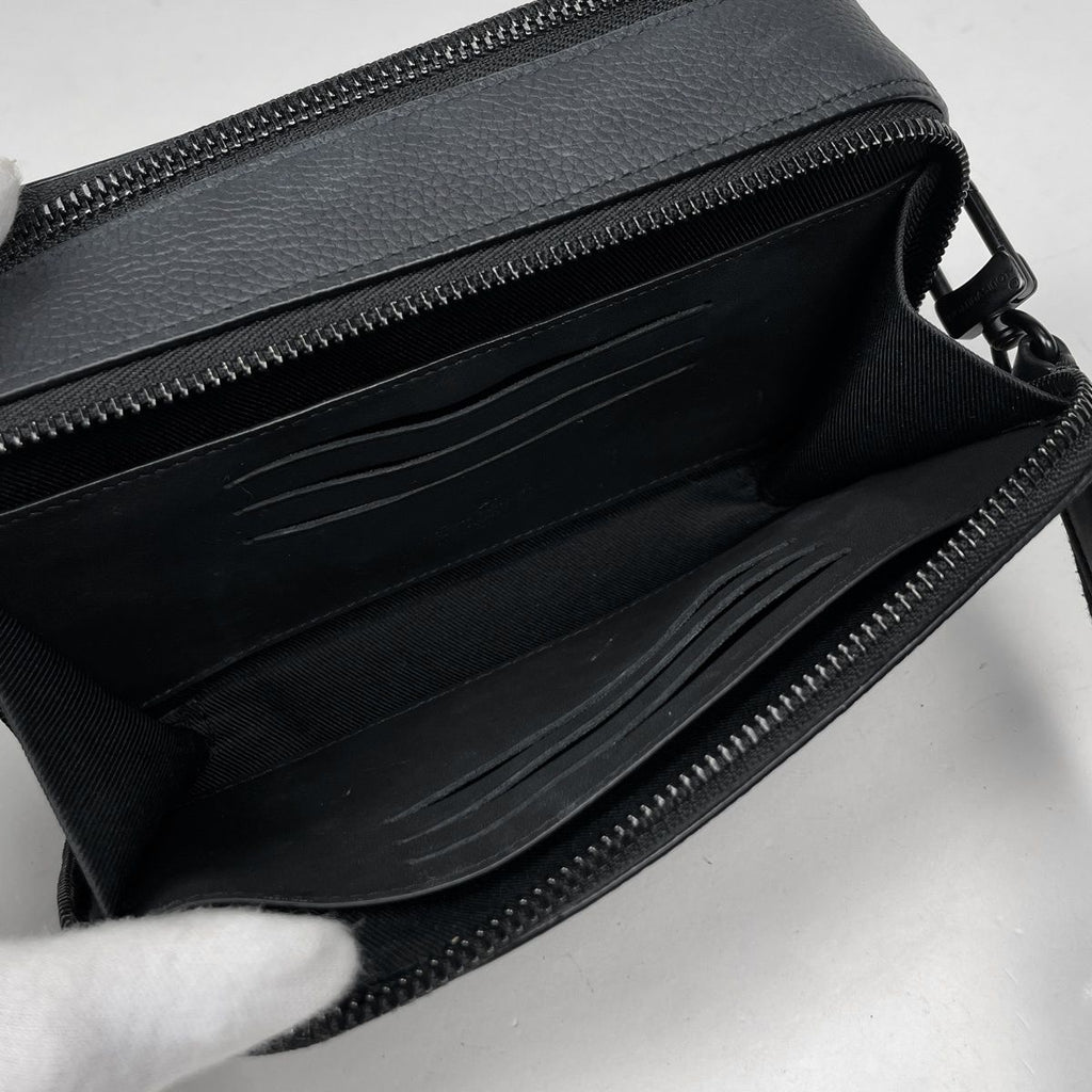 Louis Vuitton Alpha Wearable Wallet Shoulder Bag LV Aerogram Leather Noir — view 7