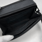 Louis Vuitton Alpha Wearable Wallet Shoulder Bag LV Aerogram Leather Noir — view 7