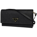Prada Mini Shoulder Bag 2-Way Saffiano Leather Nero