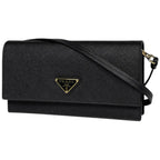 Prada Mini Shoulder Bag 2-Way Saffiano Leather Nero