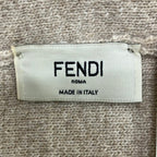 Fendi Knit Hat Ukuran S M Beige Lame Logo Wool Cashmere — view 4