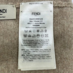 Fendi Knit Hat Ukuran S M Beige Lame Logo Wool Cashmere — view 5