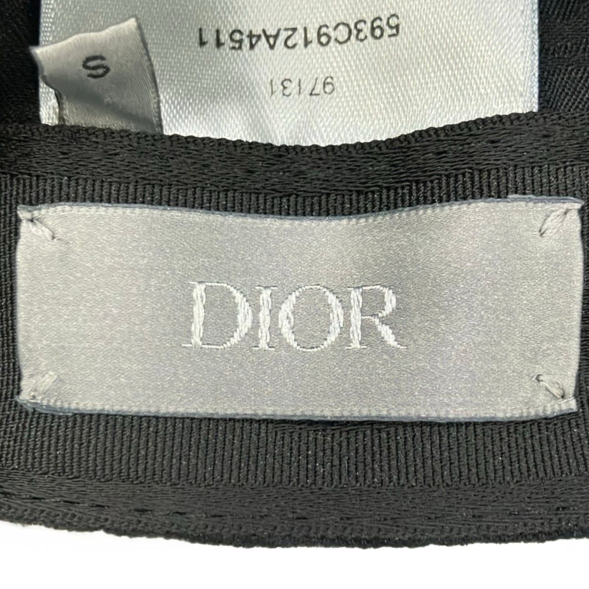 Dior Cap S Black Embroidery Oblique Cotton — view 5
