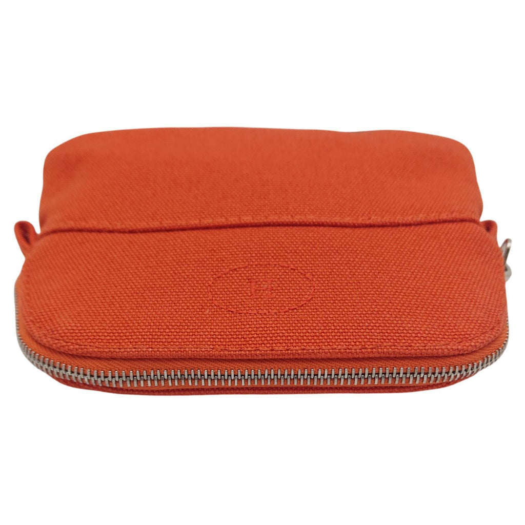 Hermes Bolide Pouch Mini Canvas Orange Silver — view 7