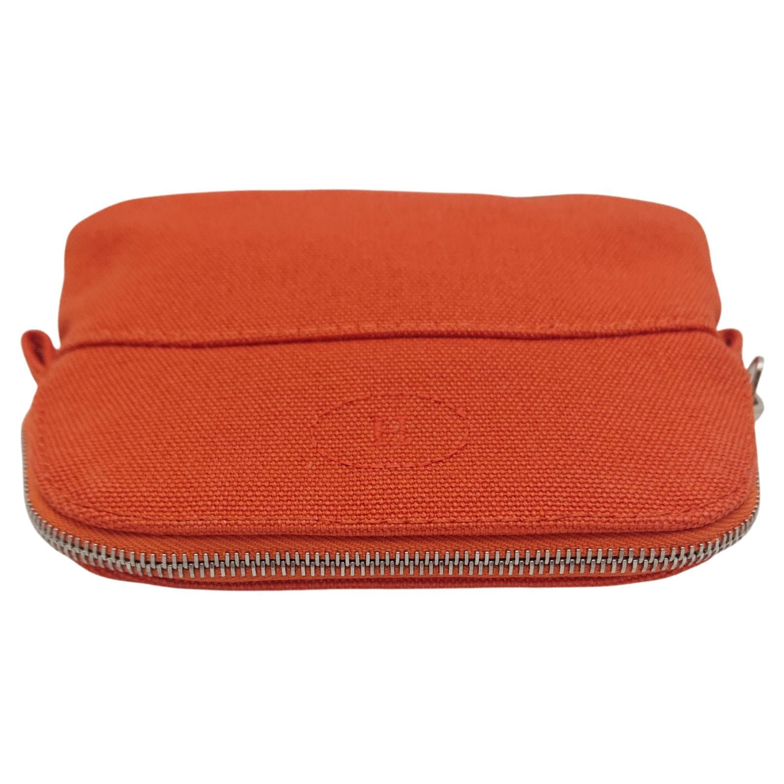Hermes Bolide Pouch Mini Canvas Orange Silver — view 7