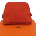 Hermes Bolide Pouch Mini Canvas Orange Silver
