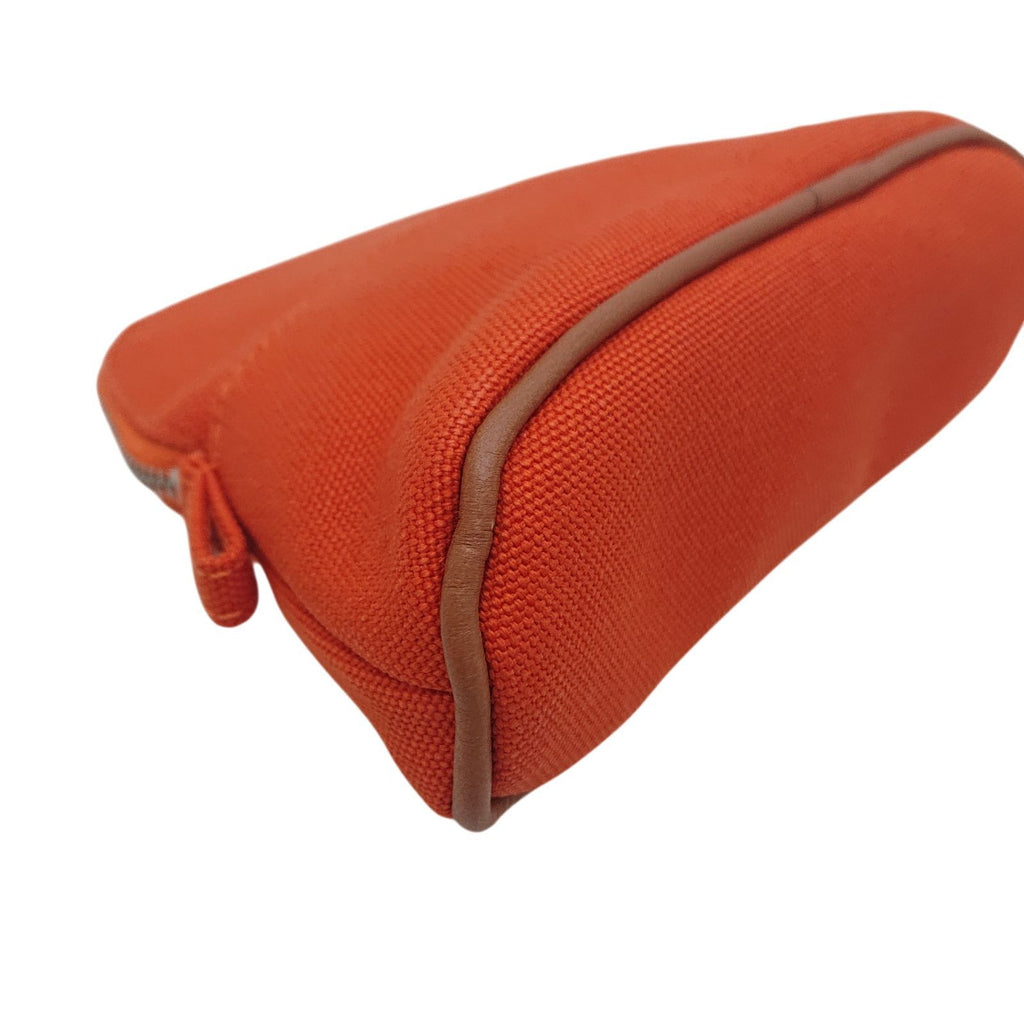 Hermes Bolide Pouch Mini Canvas Orange Silver — view 8
