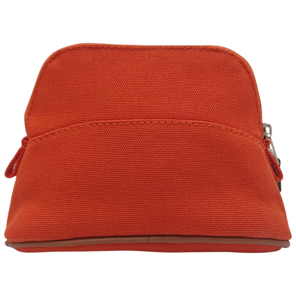 Hermes Bolide Pouch Mini Canvas Orange Silver — view 2