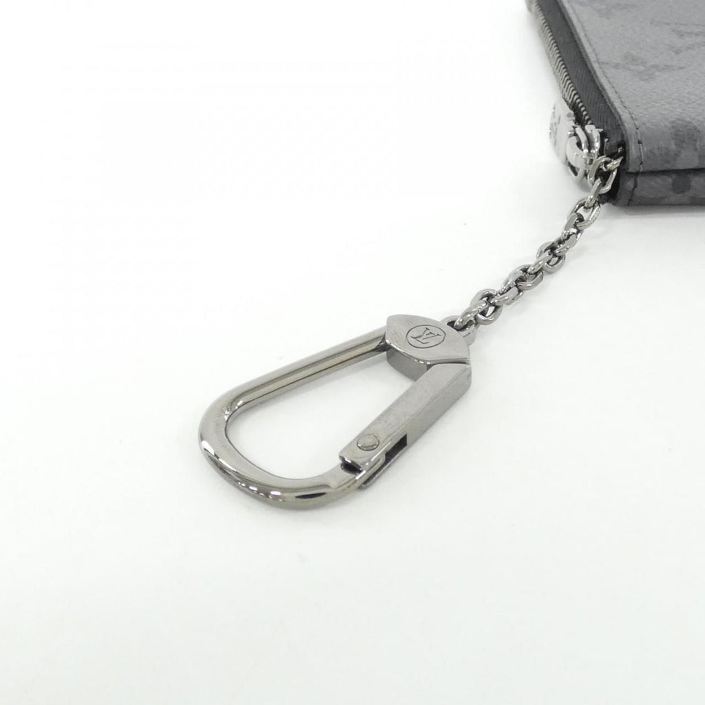 Louis Vuitton Monogram Eclipse Reverse Card Key Case Pochette Cles Coin & — view 3