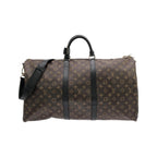 Louis Vuitton Monogram Macassar Keepall Bandouliere 55 Boston