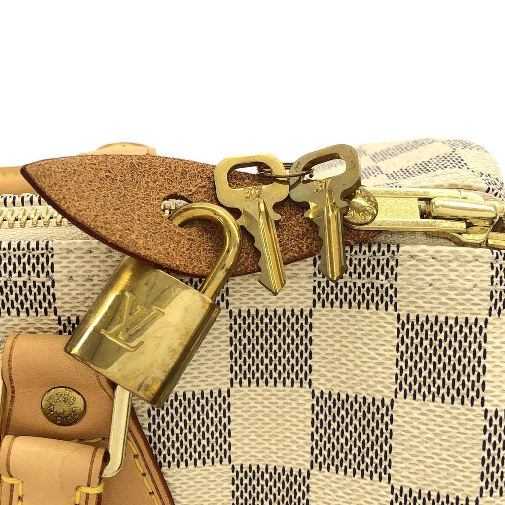 Louis Vuitton Damier Azur Speedy 30 Boston — view 3
