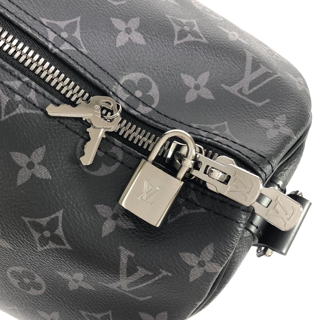 Louis Vuitton Monogram Eclipse Keepall Bandouliere 45 Boston — view 3