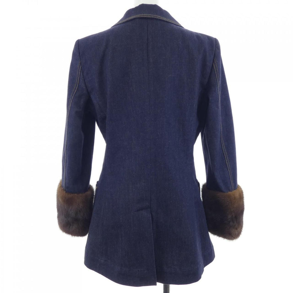 Fendi Denim Jacket Navy — view 2