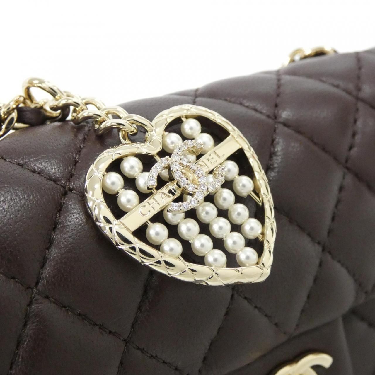 Chanel Bag Charm Keychain & Charms Brown — view 3