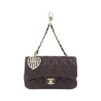 Chanel Bag Charm Keychain & Charms Brown