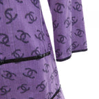 Chanel Collarless Jacket Purple — view 7