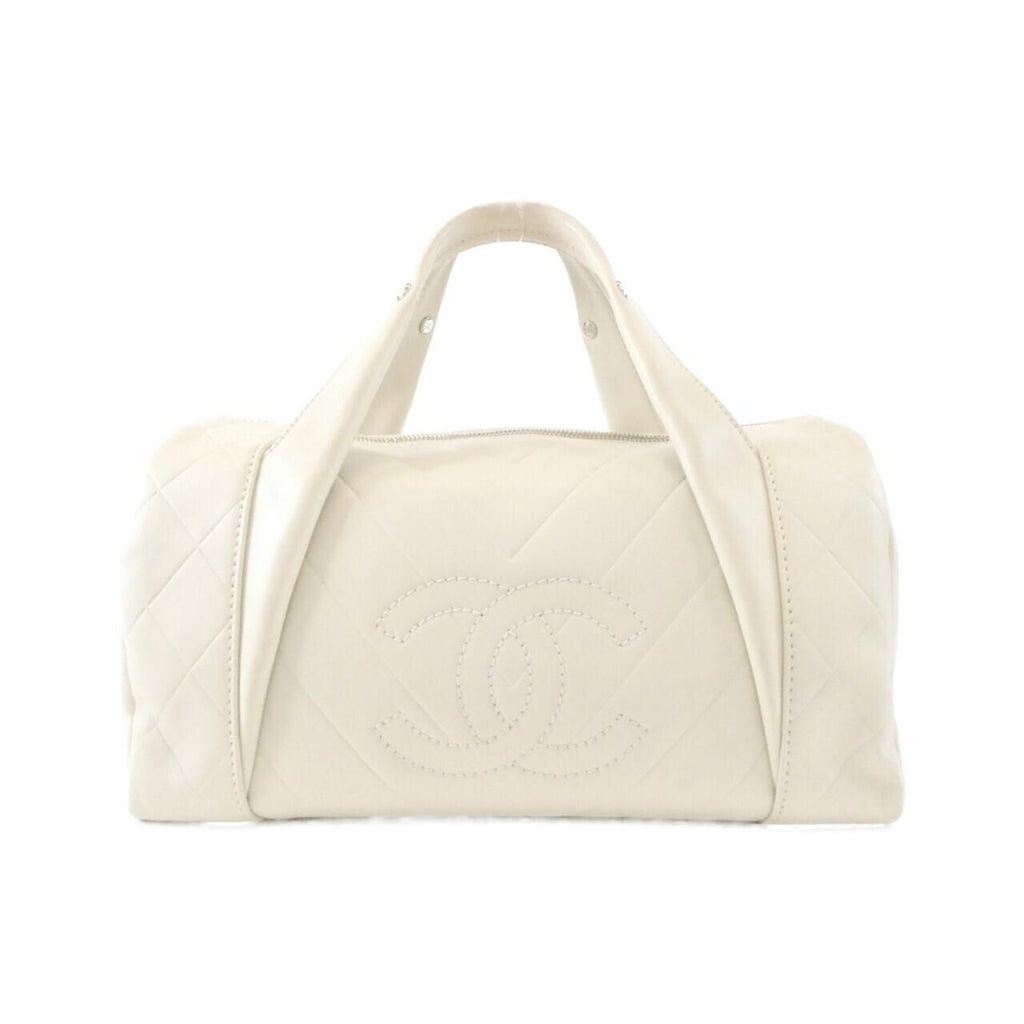 Chanel Boston Bag Travel Bags White