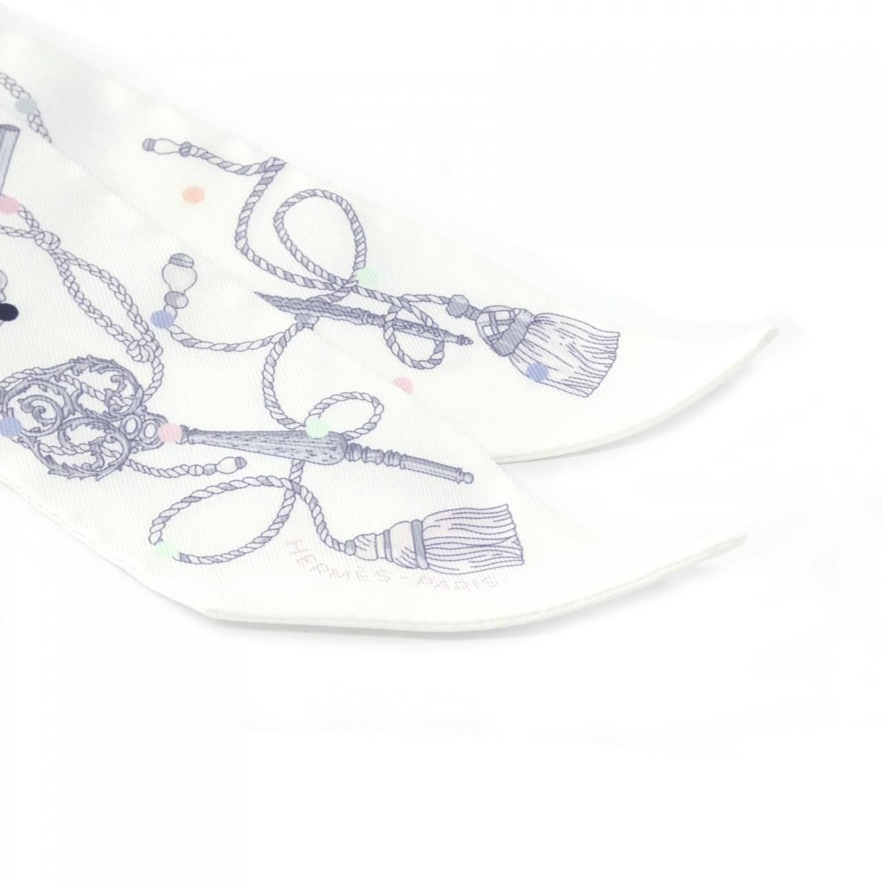 Hermes les Cles a Pois Twilly Scarf — view 2