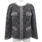 Chanel Collarless Jacket Black