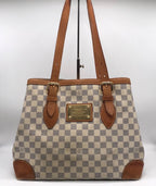 Louis Vuitton Damier Azur Hampstead MM Tote Shoulder Bag Price Negotiation