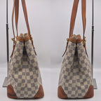 Louis Vuitton Damier Azur Hampstead MM Tote Shoulder Bag Price Negotiation — view 3