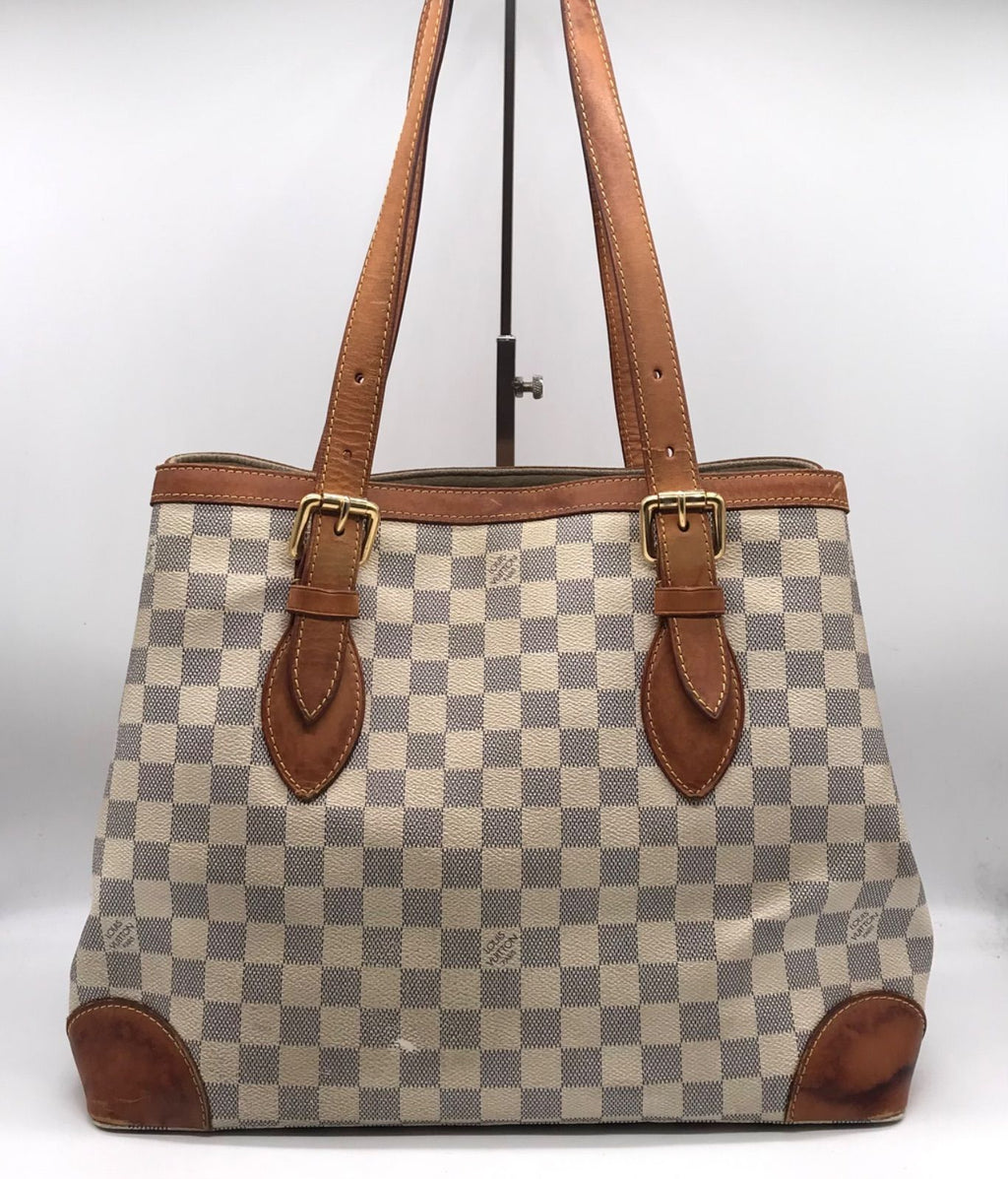 Louis Vuitton Damier Azur Hampstead MM Tote Shoulder Bag Price Negotiation — view 2