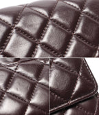 Chanel Chain Wallet Gold Quilted Lambskin Shoulder — view 6