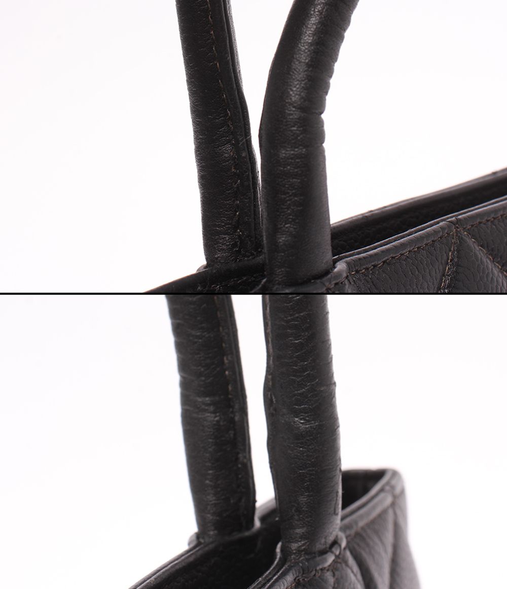 Chanel Tote Caviar Leather CC Logo Gold — view 9