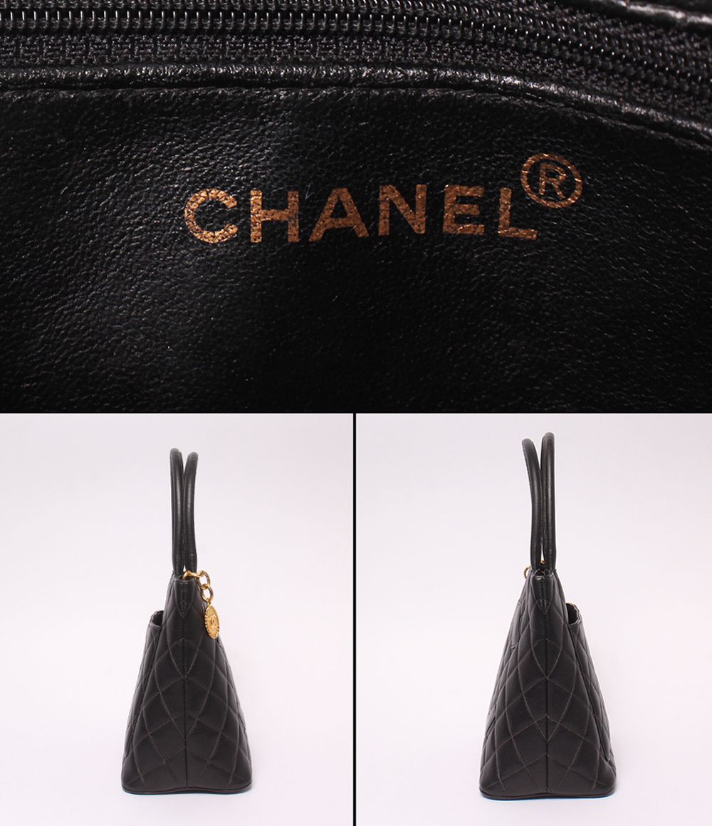 Chanel Tote Caviar Leather CC Logo Gold — view 4