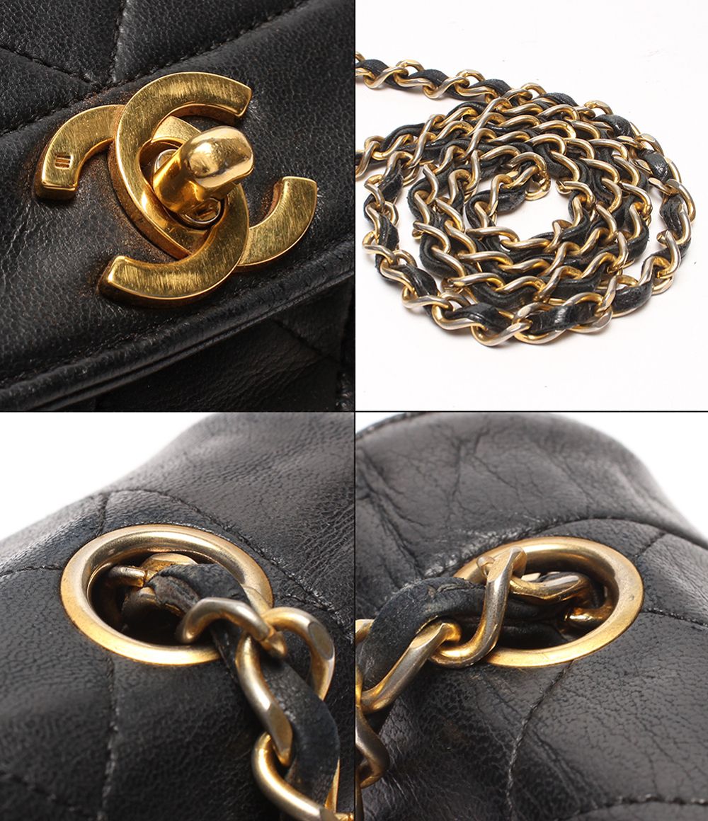 Chanel Chain Shoulder Bag Gold Single Flap Diana 25 Quilted Lambskin — view 9