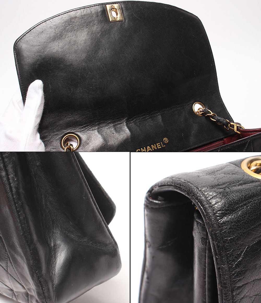 Chanel Chain Shoulder Bag Gold Single Flap Diana 25 Quilted Lambskin — view 7