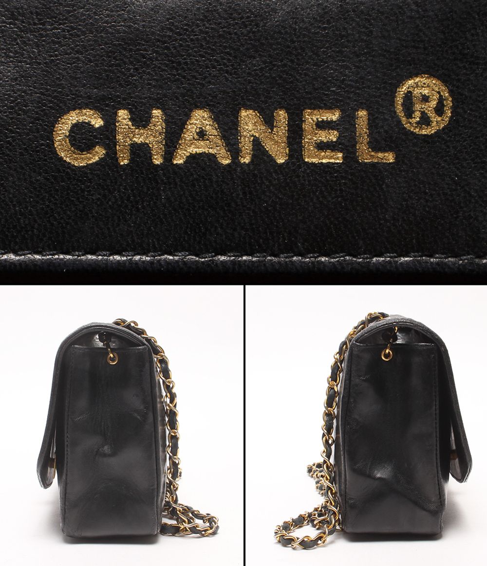 Chanel Chain Shoulder Bag Gold Single Flap Diana 25 Quilted Lambskin — view 4