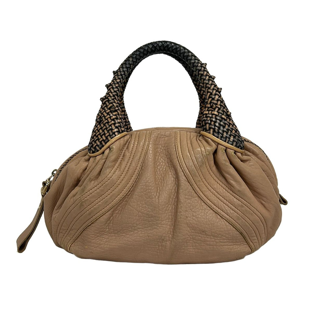 Fendi Handbag Mini Spy Bag Pink Beige Leather