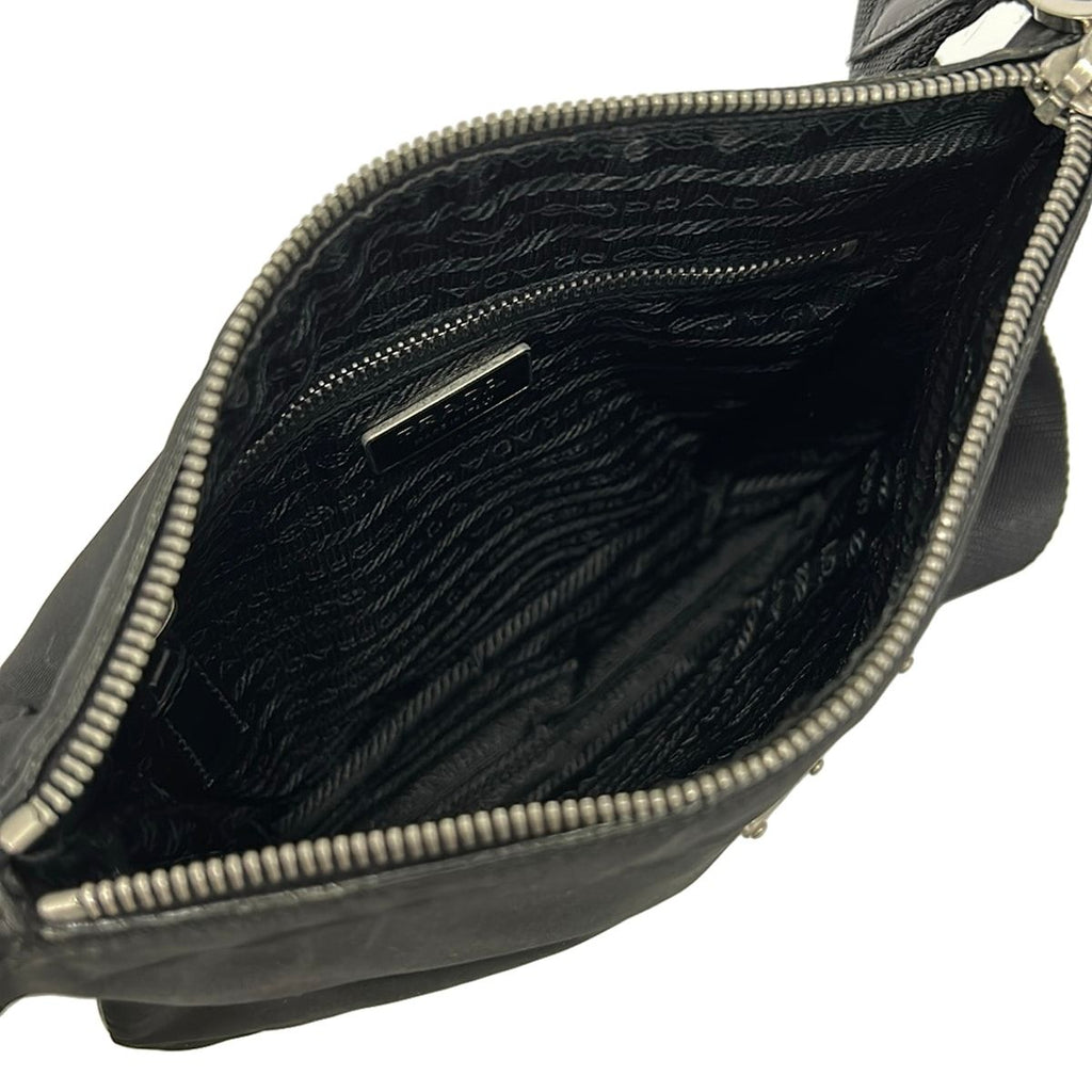 Prada Shoulder Bag Black Leather — view 7