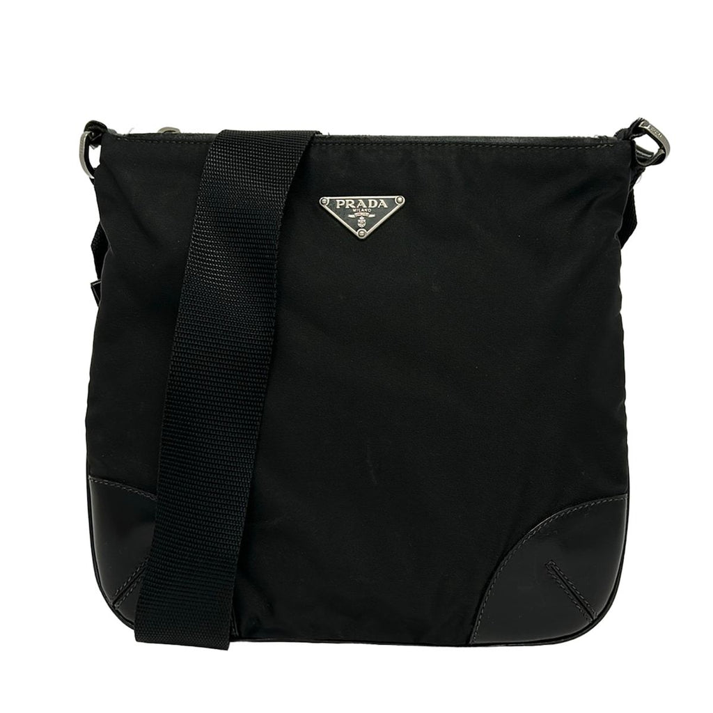 Prada Shoulder Bag Black Leather
