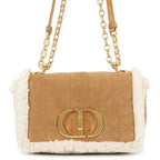 Dior Shoulder Bag Cannage Shearling