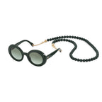 Chanel Sunglasses Round CC Logo Pearl Chain with Eyewear