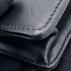 Chanel Chain Shoulder Bag Coco Embossed CC Logo Calf Leather Black — view 7