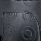 Chanel Chain Shoulder Bag Coco Embossed CC Logo Calf Leather Black — view 6