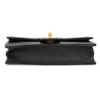 Chanel Chain Shoulder Bag Coco Embossed CC Logo Calf Leather Black — view 3
