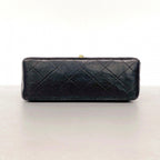 Chanel Shoulder Bag Mini Quilted Lambskin Black Gold — view 3