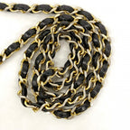Chanel Shoulder Bag Mini Quilted Lambskin Black Gold — view 8