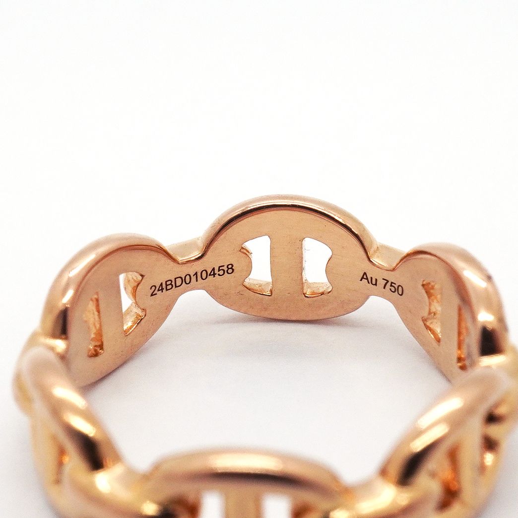 Hermes Ring Enchainee Chaine D'ancre 18k Pink Gold — view 6