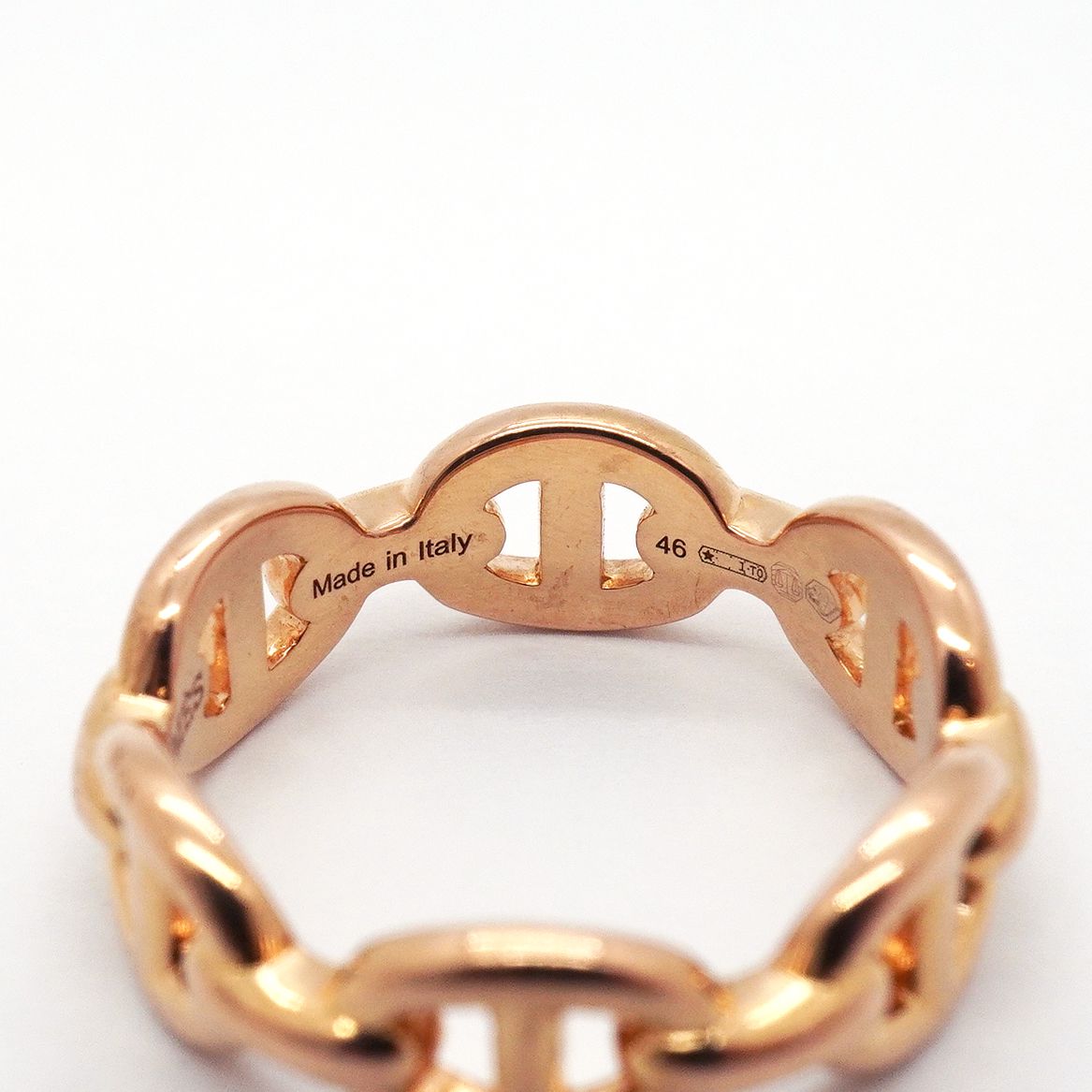 Hermes Ring Enchainee Chaine D'ancre 18k Pink Gold — view 5