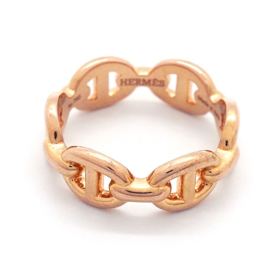 Hermes Ring Enchainee Chaine D'ancre 18k Pink Gold — view 3
