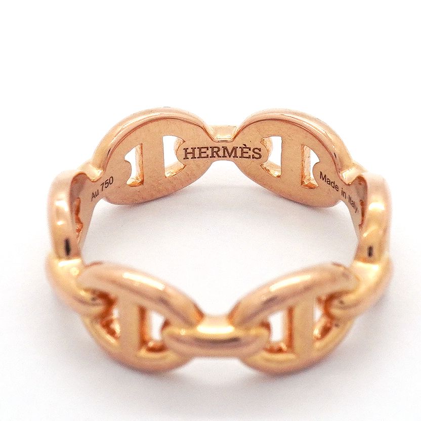 Hermes Ring Enchainee Chaine D'ancre 18k Pink Gold — view 4