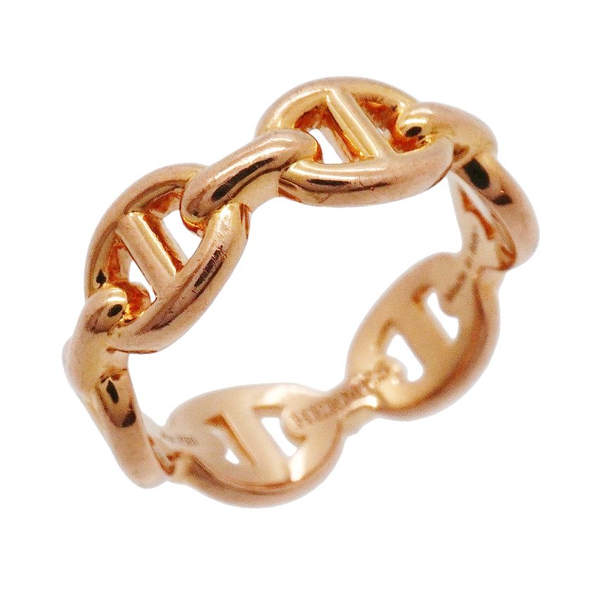 Hermes Ring Enchainee Chaine D'ancre 18k Pink Gold