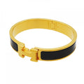 Hermes Bangle Clic Clac PM Gold Plated Blackcles Di Bracelet